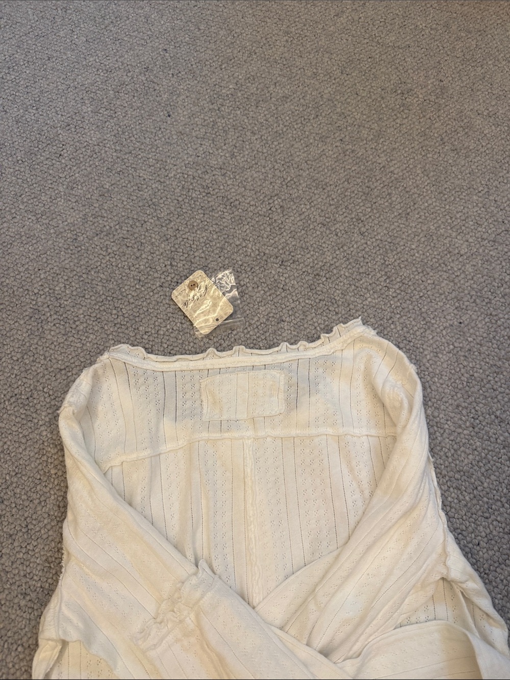 We The Free Cream Button-Front Ribbed Knit Top - Picture 7 of 7